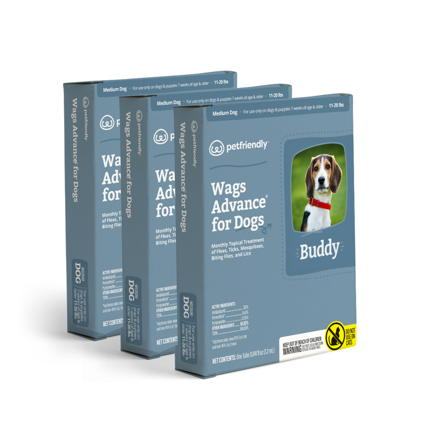 Wags Advance® for Dogs - Medium - 3-pack
